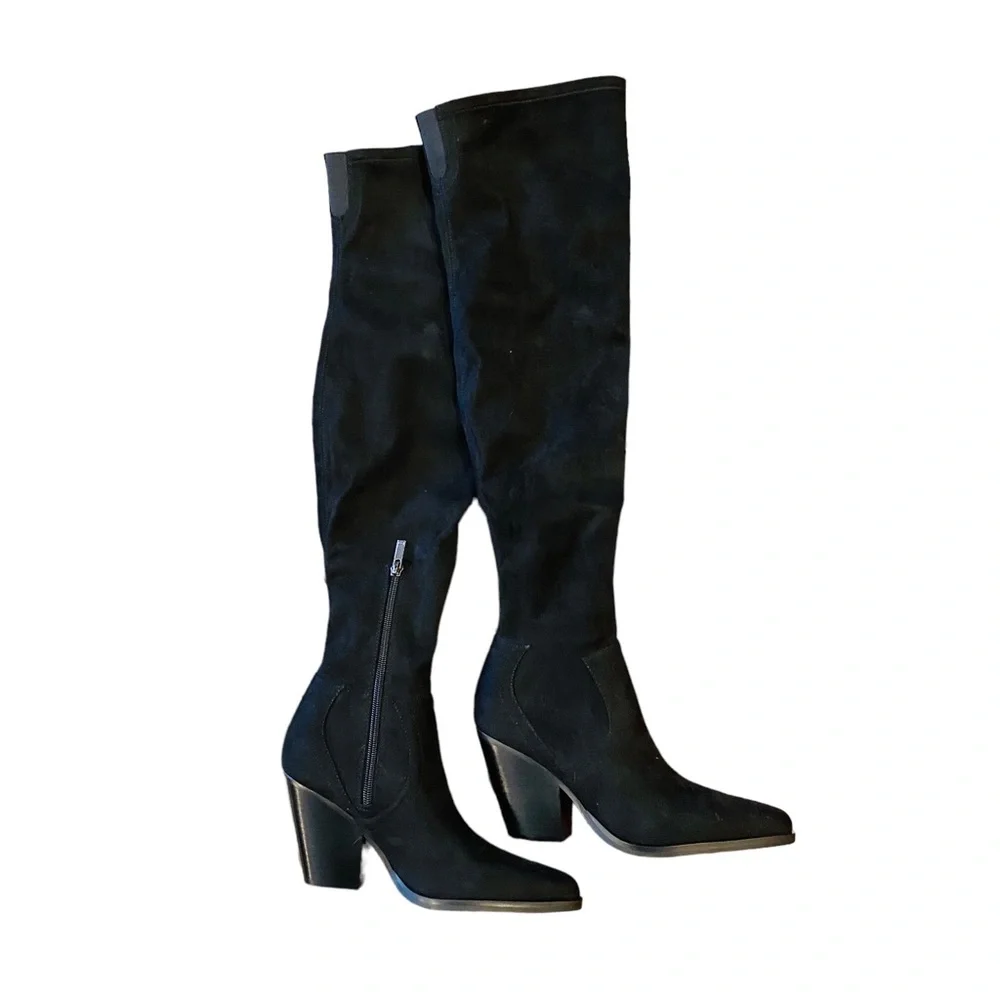 Marc Fisher Meyana Over The Knee Boot Black Suede